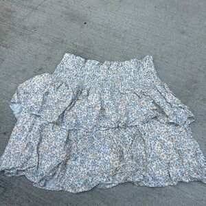 Wallflower Blue Floral Mini Skirt